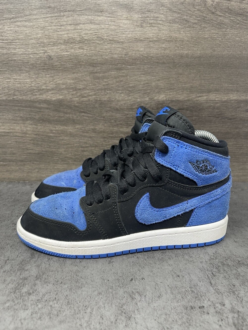 Air Jordan 1 Royal Reimagined Shoes Kids Size 2Y Blue Black Suede FD1242-042